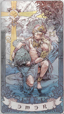 Ewer is the Scholar's Vessel and represents the Fifth Heaven, the Heaven of Water. The Scholar's Vessel pours forth a mighty river that flows across the Fifth Heaven. The river contains all knowledge held in the past, present, and future, and contains the Ewer is the Scholar's Vessel and represents the Fifth Heaven, the Heaven of Water. The Scholar's Vessel pours forth a mighty river that flows across the Fifth Heaven. The river contains all knowledge held in the past, present, and future, and contains the